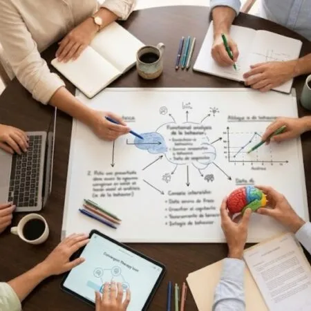Equipo clínico colaborando para diseñar estrategias de atención